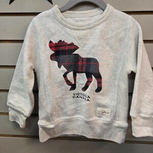 Kids Toddlers Cozy Moose Plaid Victoria  Sweatshirt size 2 like new